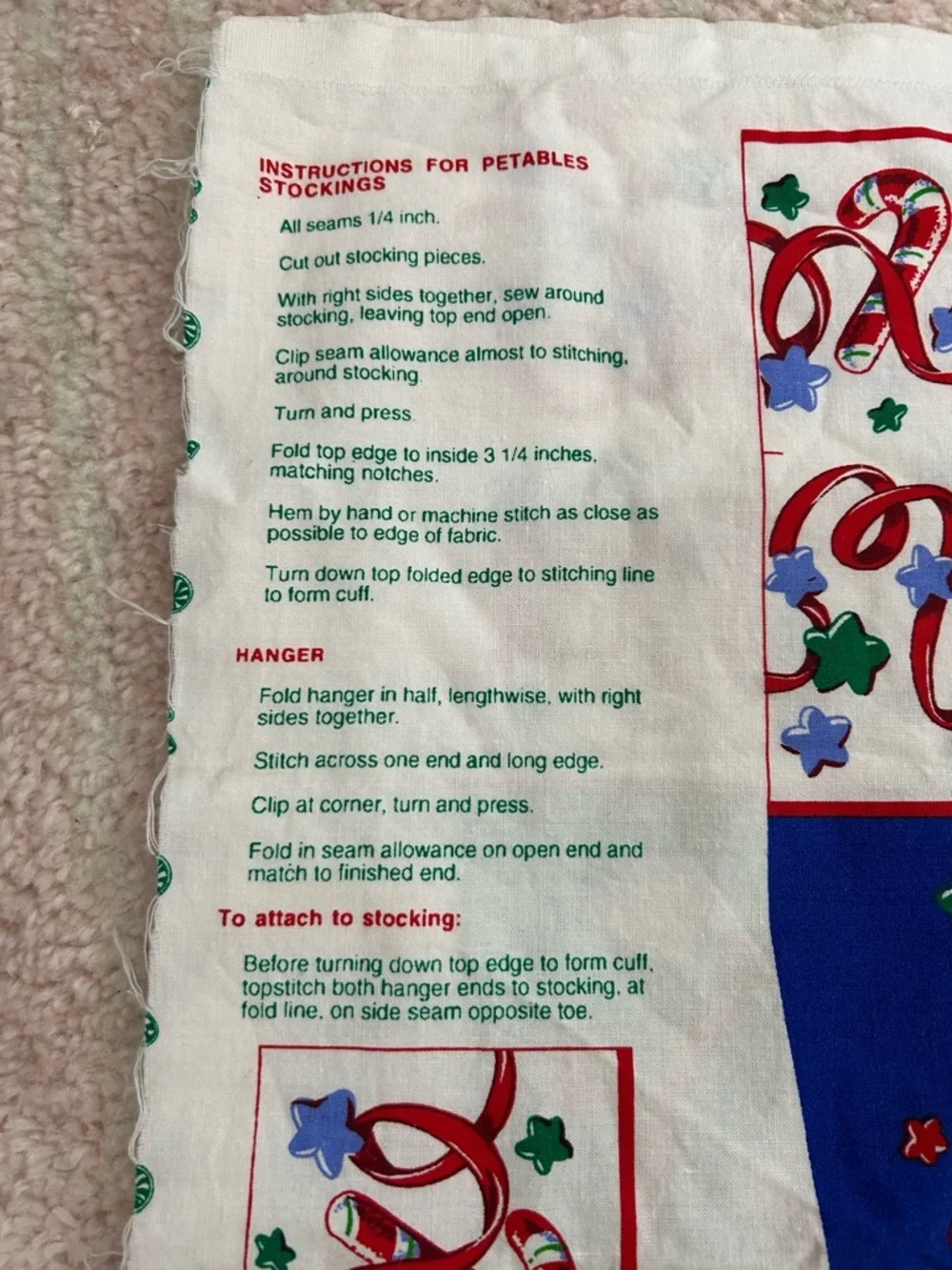 Vintage Cheryl Ann Johnson‎ Christmas Holiday Stocking Sewing Craft 3 Stockings